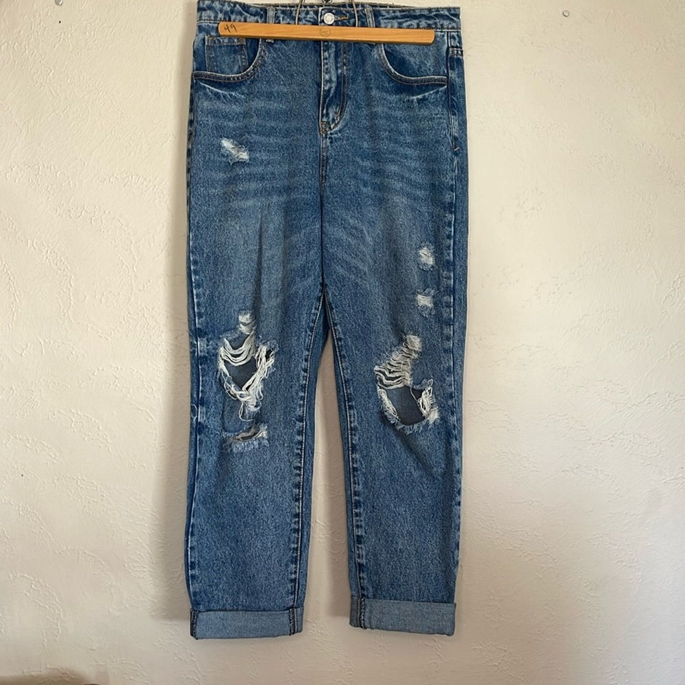 NWOT Dark Denim Mom Jeans